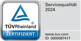 Bild mit Zertifikat von TÜV-Rheinland